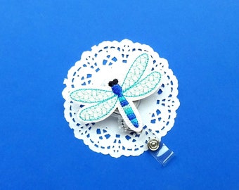 Dragonfly Badge Reel, Bug ID Badge Holder, Pediatric Badge,  ID Badge Holder, Nurse Badge Holder, Badge Reel Clip, Interchangeable Badge