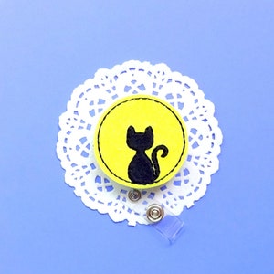 Black Cat Badge Reel, Moon Badge Reel, Halloween Badge Reel, Glitter Badge Reel, Nurse Badge Reel, Cat Badge Reel, Interchangeable Badge