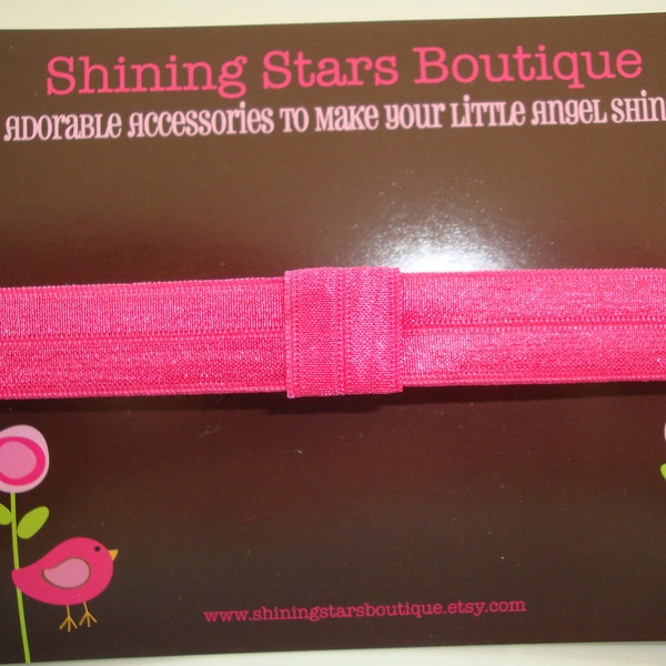 Baby Headband - Shocking Pink Interchangeable Elastic Headband For Girls