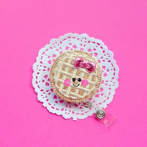 Pie Badge Reel, Lattice Pie Badge Holders, Glitter Badge Reels, Holiday Pie Name Holder, ID Badge Holder, Baker Badge Reels, Bakery Badges
