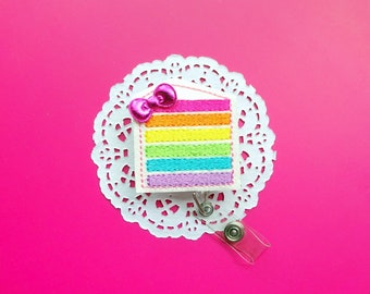 Birthday Cake Badge Reel, Glitter ID Badge, Food Badge Holders, Cute Badge Reel Clip, Rainbow Badge Reels, Nurse Badge Reels, Name Badges