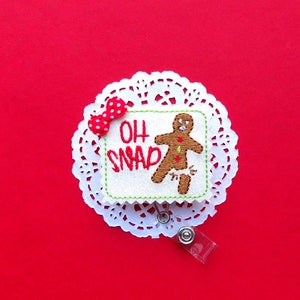 Gingerbread Badge Reel,Christmas Badge Reel,Glitter Badge Reel,Badge Holder,Oh Snap Badge Reel,Medical-Nurse Badge Reel (Set of 1)