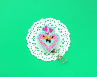 Flamingo Friends Badge Reel, Flamingo Badge Reel, Summer Badge Reel, Glitter Badge Reel, Nurse Badge Reel, Interchangeable Badge Topper