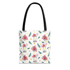 Christmas Lamp Tote Bags, Family Christmas Gift Bag, Christmas Tote Bags, Gift Bag, Kids Christmas Totes, Santa Gift Bag, Christmas Totes