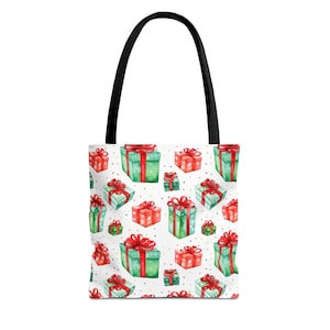 Christmas Present Tote Bags, Family Christmas Gift Bag, Christmas Tote Bags, Gift Bag, Kids Christmas Totes, Santa Gift Bag, Christmas Totes