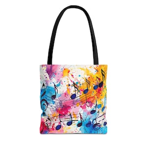 Music Notes Bag, Personalized Tote bag, Musician Gift, Piano Book Tote, Music Bag, Piano Bag, Piano Bag, Trendy Tote Bag, Aesthetic Tote Bag