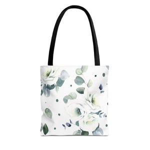 Watercolor Rose Tote Bag, Floral Tote Bag, Rose Lover Tote Bag, Rose Gifts, Plant Lover Tote Bag, Gift for Mom, Gift for Girl, Women Bag