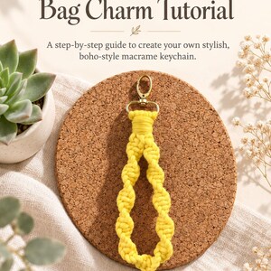 Macrame Keychain PDF Pattern: Beginner-Friendly DIY Tutorial (Digital Download)