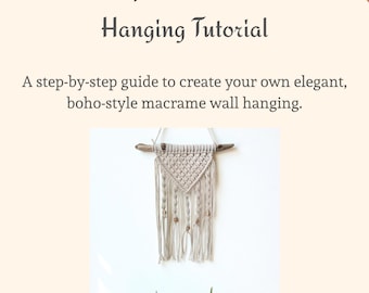 Macrame Wall Hanging PDF Pattern: Beginner-Friendly DIY Tutorial (Digital Download)