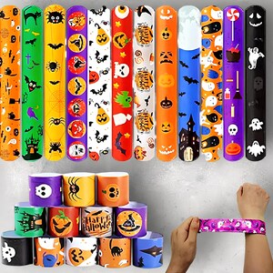 20/50 Pz Braccialetti a Motivo Halloween & Natale | Regali per Feste di Bambini | Riempitivi per Piñata