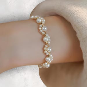 French Retro Single Zircon Pearl Bracelet for Women – Simple Handmade Beaded Jewelry – Elegant Luxury Gift