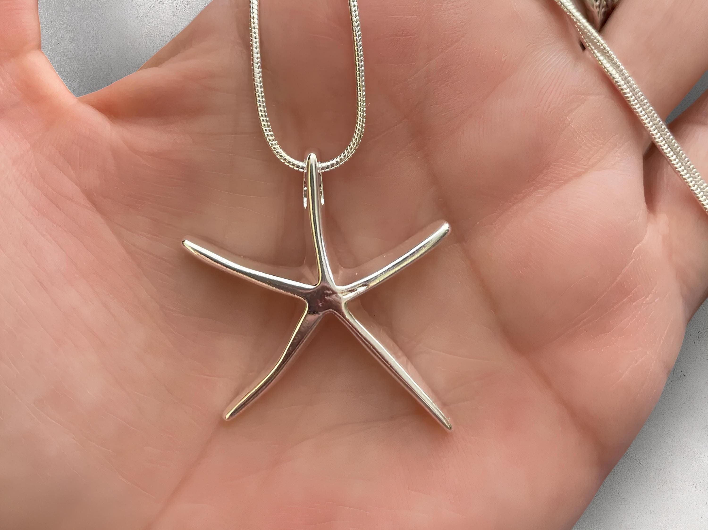 Collier Mi-long Gas - étoiles De Mer En Cristal, Argenté, Occasion
