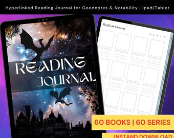 Fantasy Reading Tracker for Goodnotes & Notability, Book Planner, Reading Log, Book Review Journal, Book Tracker, Reading Journal