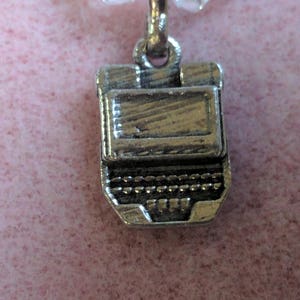 Court reporter stenographer steno machine writer pewter charm Small