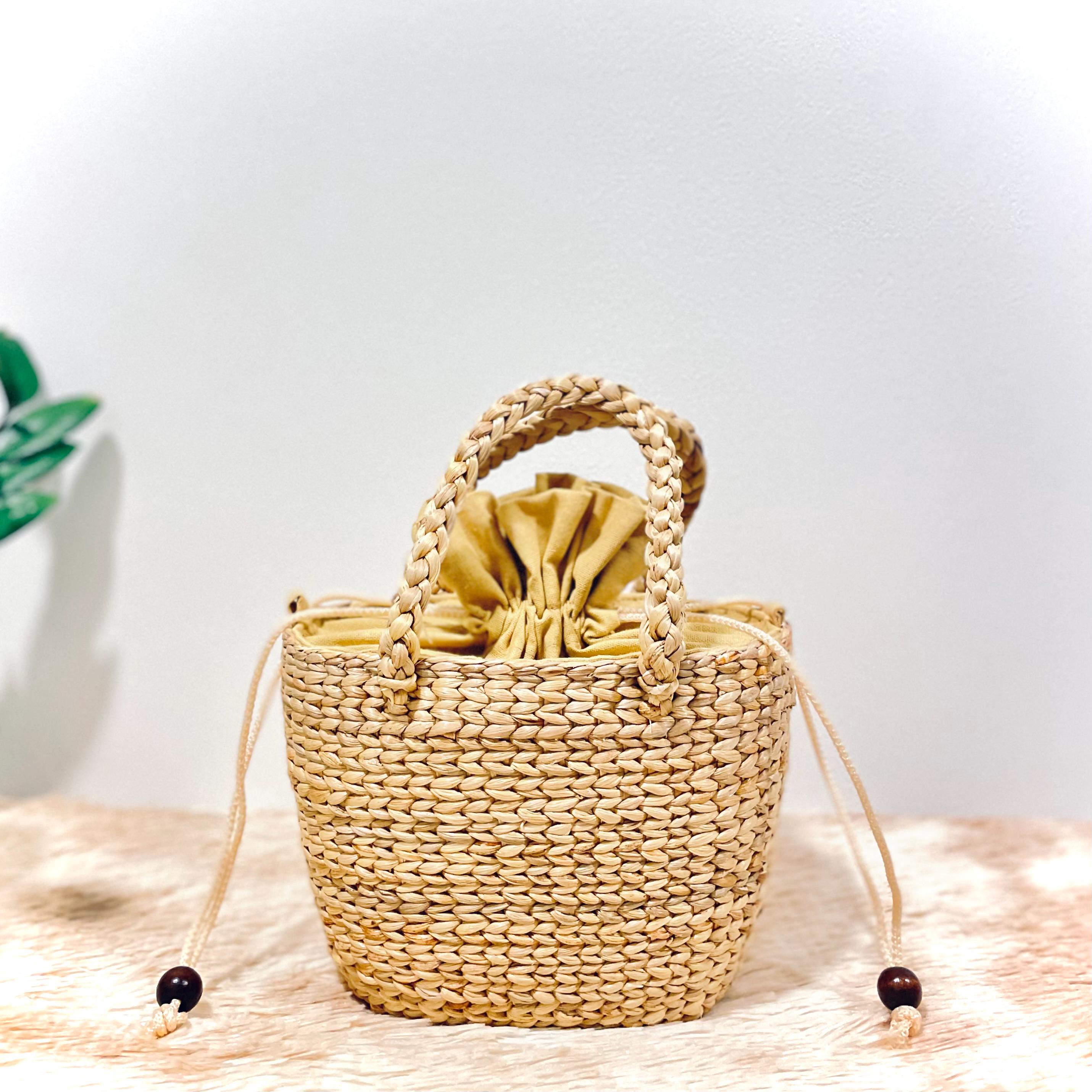 Handmade Thai , Water Hyacinth , Woven Handbag . 16x15x9 Cm. - Etsy