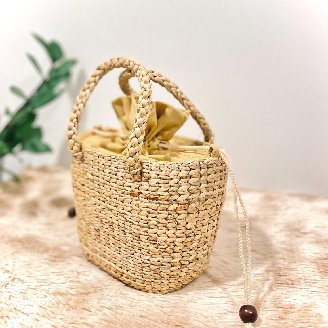 Beige - Handmade Organic Water Hyacinth Conference Bag main image 0