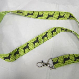 Handmade POINTER Dog Breed Lanyard/Badge Holder Grosgrain & Satin Ribbon w/Metal Charm