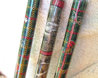 Vintage Equestrian Foxhunting Horse Theme Gift Wrapping Paper on a Roll set of 3 rolls..choose style