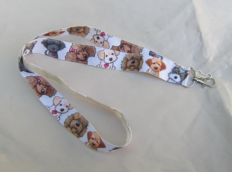 CUTE PUPPIES Dog Lanyard/keychain/badge Holder Grosgrain & Etsy