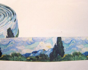 Ribbon Artist VAN GOGH Grosgrain 7/8" Ribbon 5 yards, craft ribbon, hairbow ribbon, ribbon for lanyards...choose style