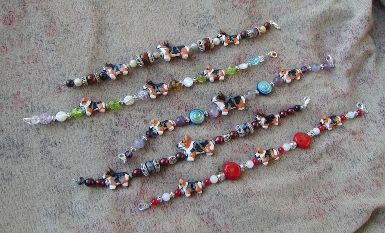 Corgi TriColor Agate Beaded Bracelets