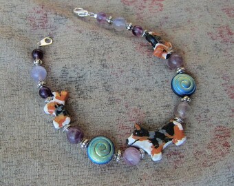 Corgi TriColor Agate Beaded Bracelets
