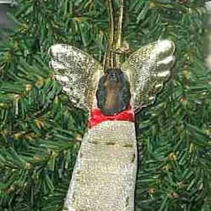 Handmade GORDON SETTER Small Lace Angel Christmas Tree Ornament or Pet Memorial