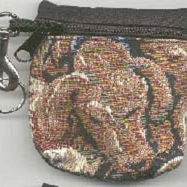 Tapestry Dog Breed DACHSHUND Beltpack Clip-on Zippered Pouch made in USA