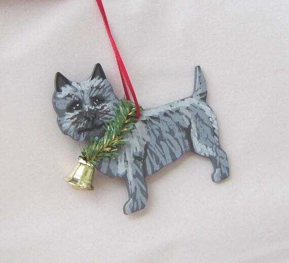 CAIRN TERRIER DOG CHRISTMAS ORNAMENT HOLIDAY Figurine gift Xmas pet
