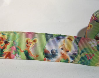 Ribbon Disney TINKERBELLE Grosgrain 1" Ribbon 3 1/2 yards, craft ribbon, Disney ribbon, ribbon for bows