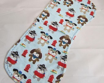 Baby Sale...Adorable PUPPIES Cotton Flannel Fabric Baby Burp Cloth Drool Cloth Handmade...Price Reduced