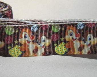 Ribbon Disney CHIP n DALE Grosgrain 7/8" Ribbon 5 yards, craft ribbon, Disney ribbon, ribbon for bows