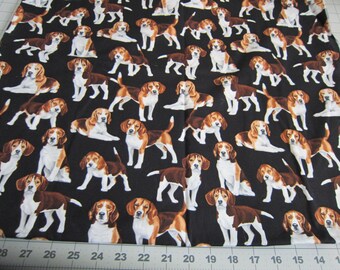 Dog Fabric BEAGLE Timeless Treasures Cotton Fabric 44" wide, 2 yard+10"