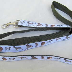 Dog Leash GERMAN SHORTHAIR POINTER Dog Breed 5 foot Leash Nylon/Ribbon Dog Lead Handmade...choose style