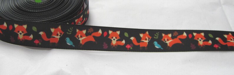 Ribbon RED FOX Grosgrain 7/8