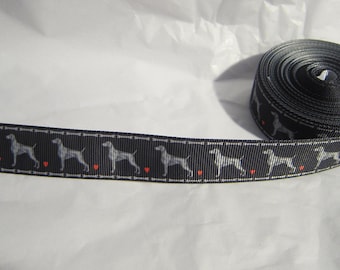 Ribbon Dog WEIMARANER Dog Breed Grosgrain Chevron 7/8" Ribbon 3 yard length