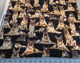 Dog Fabric GERMAN SHEPHERD Timeless Treasures Cotton Fabric 44" wide sold by the yard