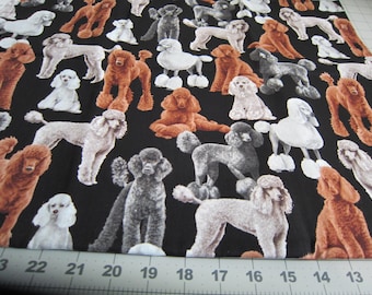 Dog Fabric POODLE Timeless Treasures Cotton Fabric 44" wide..choose length