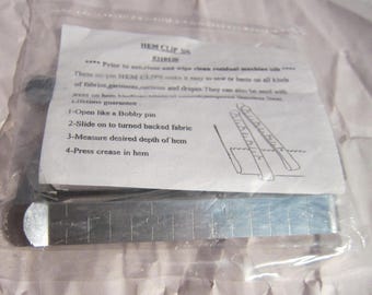 Stainless Steel Hem Sewing Clips 4" set of 6