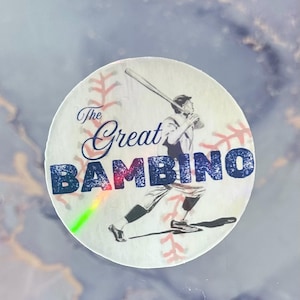 Holografische sticker 'The Great Bambino'|Millenial nostalgische op 'The Sandlot' geïnspireerde sticker| Sticker New York Yankees