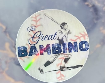 Holografischer Aufkleber „The Great Bambino“|Millennial Nostalgischer ‚The Sandlot‘ inspirierter Aufkleber New York Yankees Aufkleber