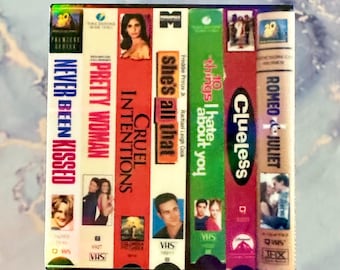 Millenial VHS Movie Collection Sticker| Waterproof Holographic 90s Rom-Com Vinyl Sticker