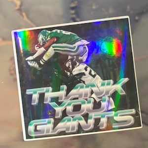 Holographic Sticker | Philadelphia Eagles decal | Saquon Barkley | Philly thank you giants | Super Bowl football fan sticker | laptop