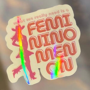 Chappell Roan holografische sticker 'Femininomenon' - midwest Pop Princess Energy - waterdichte vinylsticker waterfles