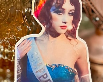 Chappell Roan “Midwest Princess” Holographic  Sticker - retro Pop Princess Energy - Waterproof Water bottle Vinyl Sticker