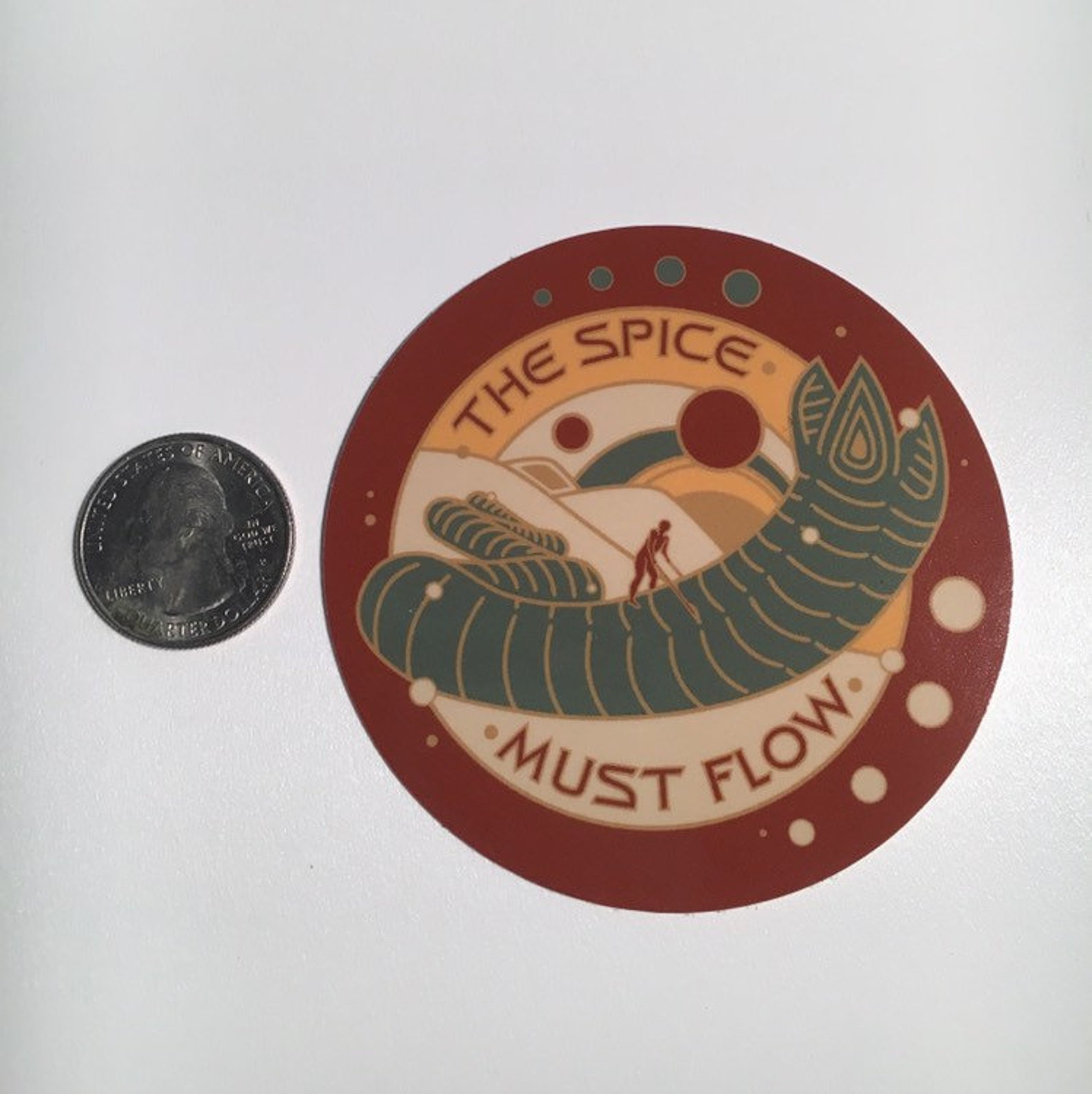 Dune the Spice Must Flow Sticker With Gloss Laminate 3. - Etsy
