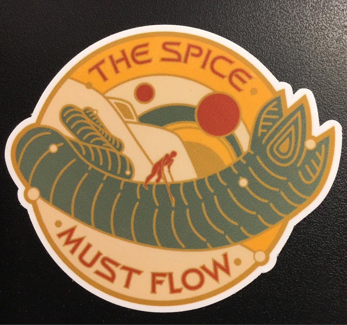 Dune The Spice Must Flow sticker kiss cut with gloss | Etsy