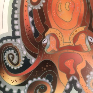 Octopus, vinyl sticker with gloss laminate 5.5 High. Inside or outside use. image 7