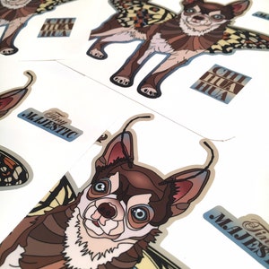 Chihuahua sticker with gloss laminate for inside or outside use, Tiny Majestic image 9