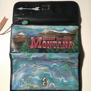 Billetera Montana, Falta tu billetera de cuero pintada a mano